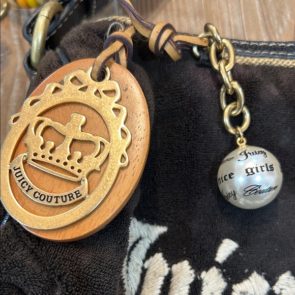 Juicy Couture Brown Shoulder Bag with Flower Accent - Picture 4 of 11